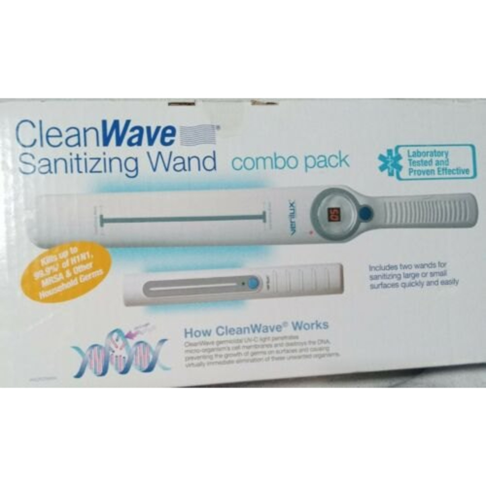 Verilux CleanWave Combo Pack Handheld Sanitizing Wand & Sanitizing Travel Wand